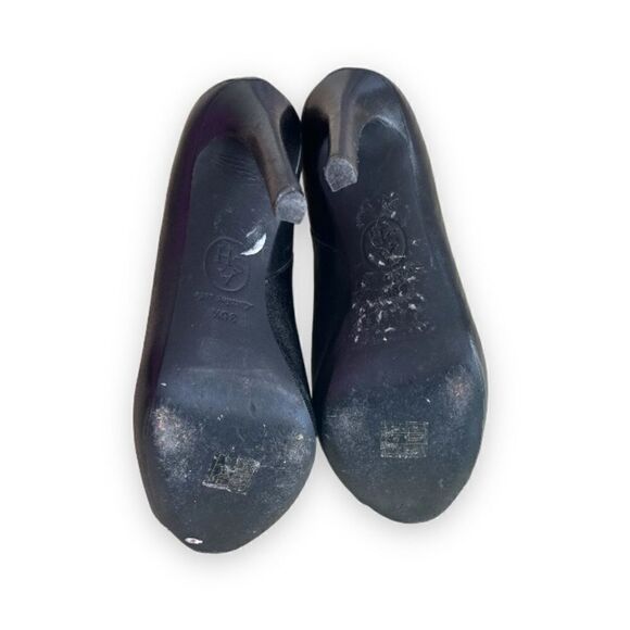 ASH | Amber Black Leather Stiletto Open-Toe Booties (5.5) - Picture 10 of 10